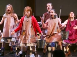 It's a Hard Knock Life for these orphans in the Royal City Musical Theatre Production of Annie. Photo by Tim Matheson.