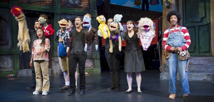 The cast of Avenue Q. Photo by David Cooper.