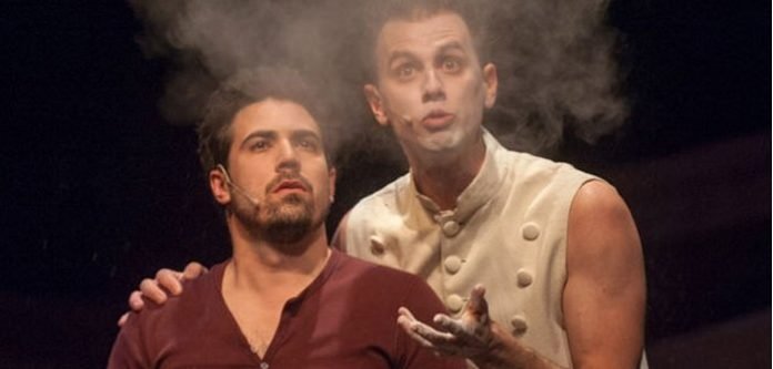Kayvon Kelly and Ben Elliott in the Firehall Arts Centre production of Chelsea Hotel