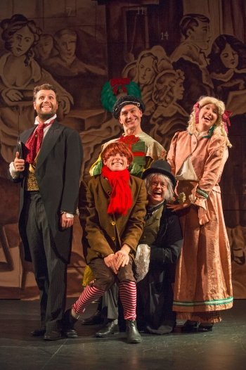 The cast of the Arts Club production of A Twisted Christmas Carol. Photo by David Cooper.