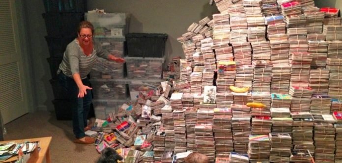 The pyramid of secrets at PostSecret creator Frank Warren's home.