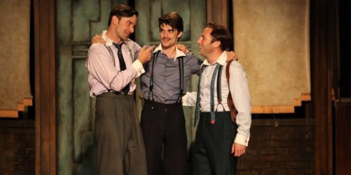 Jay Hindle, Daniel Doheny and Josh Epstein in Love's Labour's Lost. Photo by David Blue.