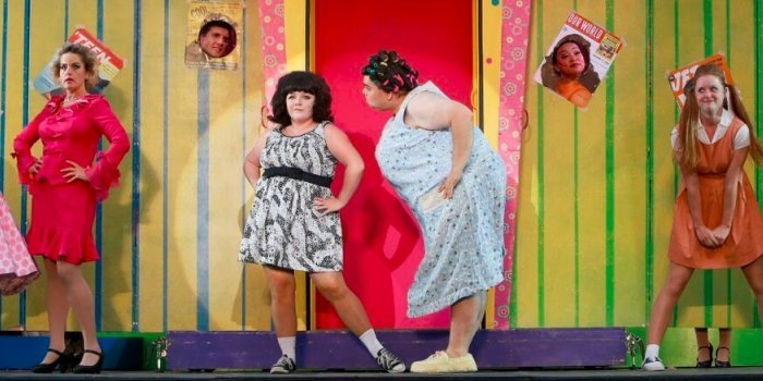 Erin F. Walker and Andy Toth as Tracy and Edna Turnblad. Photo by Tim Matheson.