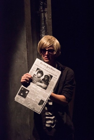 Nathan Kay as Andy Warhol plays host to the star-crossed lovers in The Factory. Photo by David Cooper.