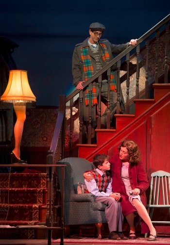 Duff MacDonald, Valin Shinyei and Meghan Gardiner in A Christmas Story: The Musical. Photo by David Cooper.