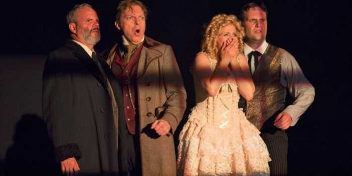 Members of the cast of Baskerville: A Sherlock Holmes Mystery. Photo by David Cooper.