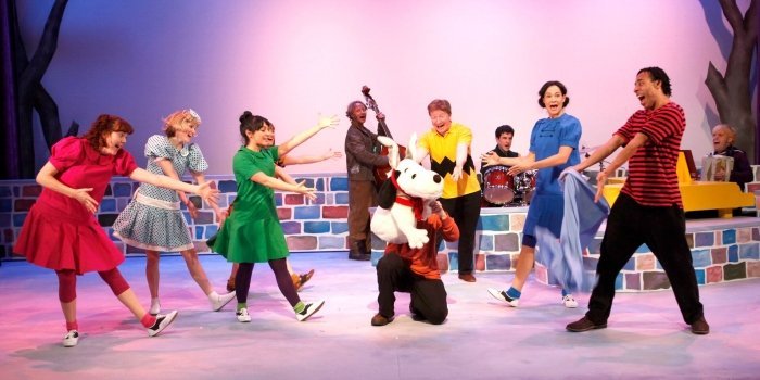 The company of the 2016 Carousel Theatre production of A Charlie Brown Christmas, which returns in November as part of .A Charlie Brown Holiday Double Bill. Photo by Tim Matheson.