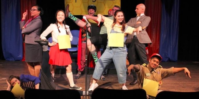 The cast of the Fighting Chance Productions presentation of The 25th Annual Putnam County Spelling Bee.