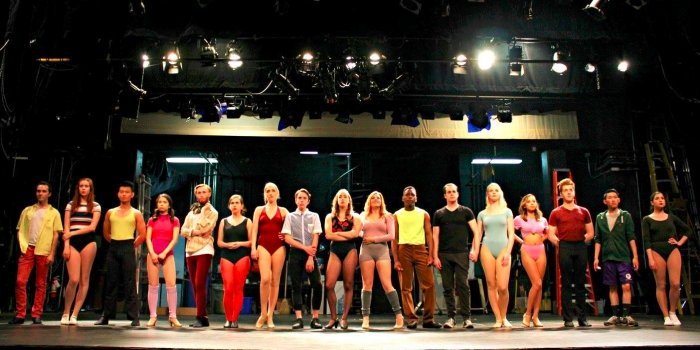 Members of the cast of the Fighting Chance Productions presentation of A Chorus Line. Photo by Allyson Fournier Photography.