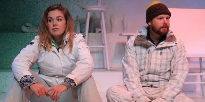 Kim Larson & Peter Carlone in the Pacific Theatre production of Almost, Maine. Photo by Ron Reed.