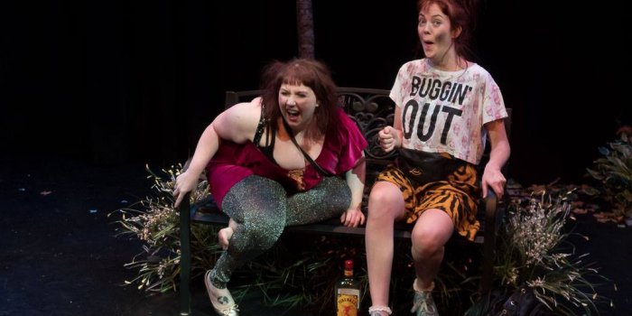 Cheyenne Mabberley and Katey Hoffman as Jules and Fiona in The After After Party. Photo by Helenka Boden.