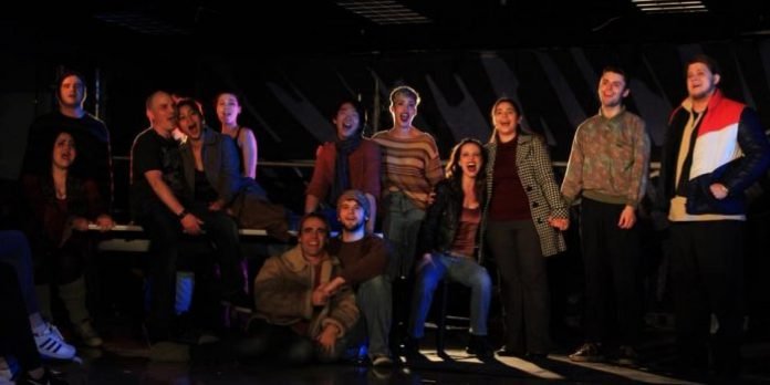 Members of the cast of the Renegade Arts Company production of Rent. Photo by M. Luro.