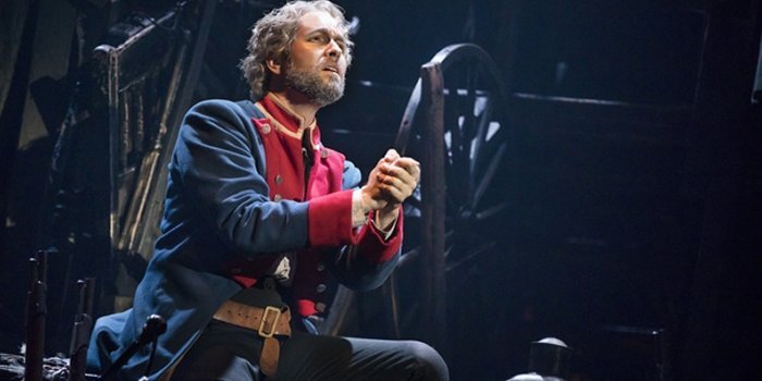 Nick Cartell as Jean Valjean in Les Miserables. Photo by Matthew Murphy.