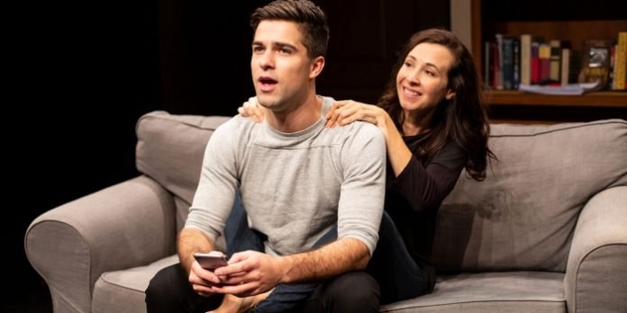 Markian Tarasiuk and Loretta Walsh in the Mitch and Murray Productions presentation of Laura Eason's Sex With Strangers.