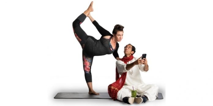 Christine Quintana and Chirag Naik in the Canadian premiere of Dipika Guha's Yoga Play at Richmond's Gateway Theatre. Photo by David Cooper.
