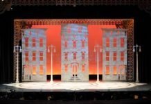 This backdrop from the musical Hello, Dolly! is one of the many backdrops in the Royal City Musical Theatre archive. Photo: Royal City Musical Theatre.