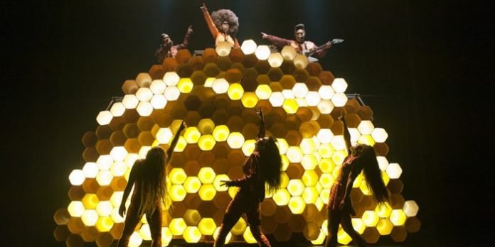 The cast of Hot Brown Honey. Photo by Dylan Evans.