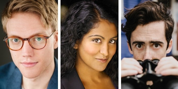 Evan Rein (left), Tahirih Vejdanii (middle), and Amitai Marmorstein (right) are among the seven emerging playwrights who will have their work performed at this year's Pull Festival.