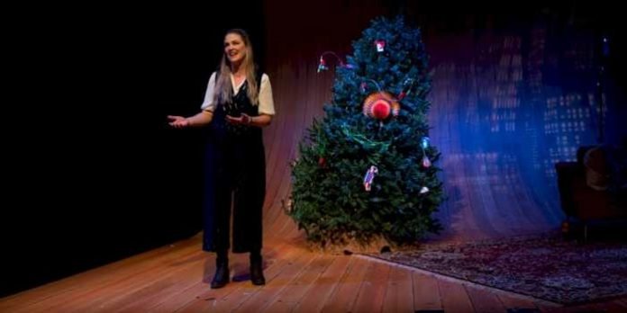 Genevieve Fleming as Mary in the Arts Club production of The Twelve Dates of Christmas. Fleming shares the role with Melissa Oei. Photo by Moonrider Productions.