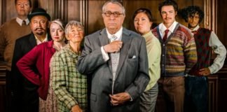 The cast of the Metro Theatre production of Agatha Christie's The Mousetrap.