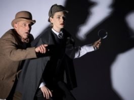 Gerry Mackay and Genevieve Fleming in Baskerville: A Sherlock Holmes Mystery. Photo by David Cooper.