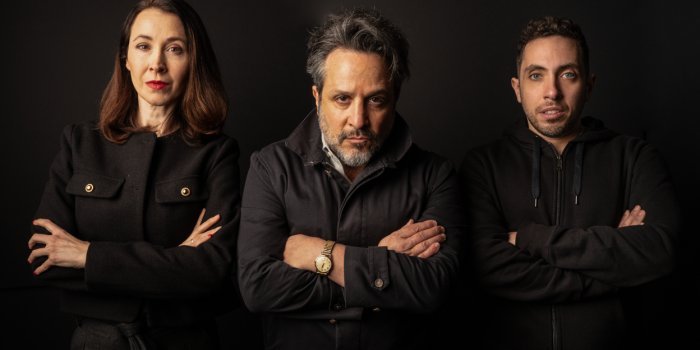 Loretta Walsh, Ben Immanuel and Tal Shulman in the Kindred Theatre production of The Lifespan of a Fact.